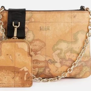 Alviero Martini Glam Twins double crossbody bag in Black